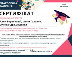 Воронкова А.А.